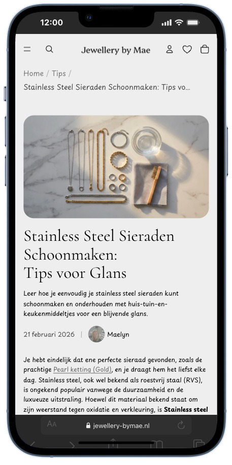 Blog: Stainless Steel Sieraden Schoonmaken